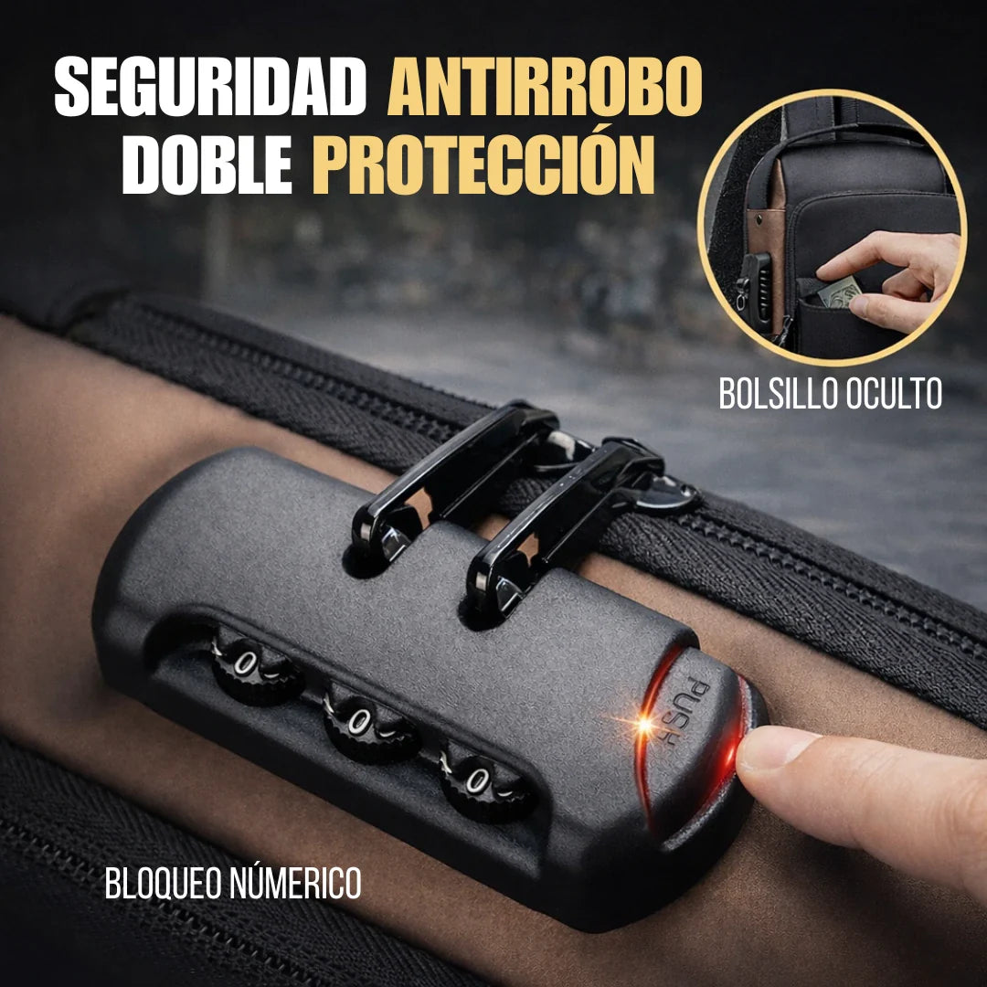Mochila Antirrobo Premium: con Bloqueo y Puerto USB