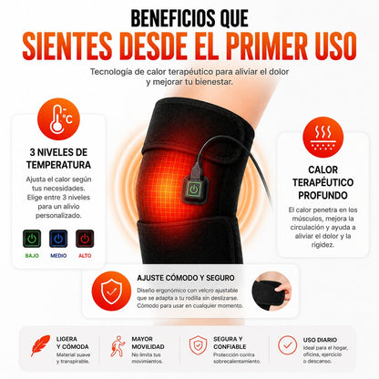 Rodillera Térmica USB - Alivio y Calor en Minutos